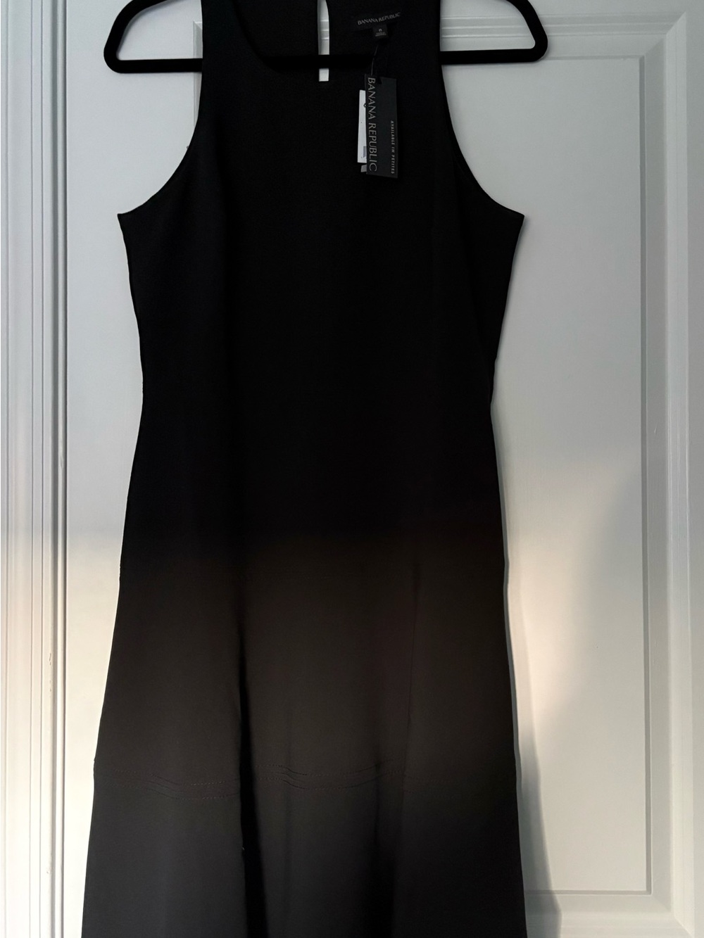 Banana Republic Black Sleeveless A-Line Midi Dress